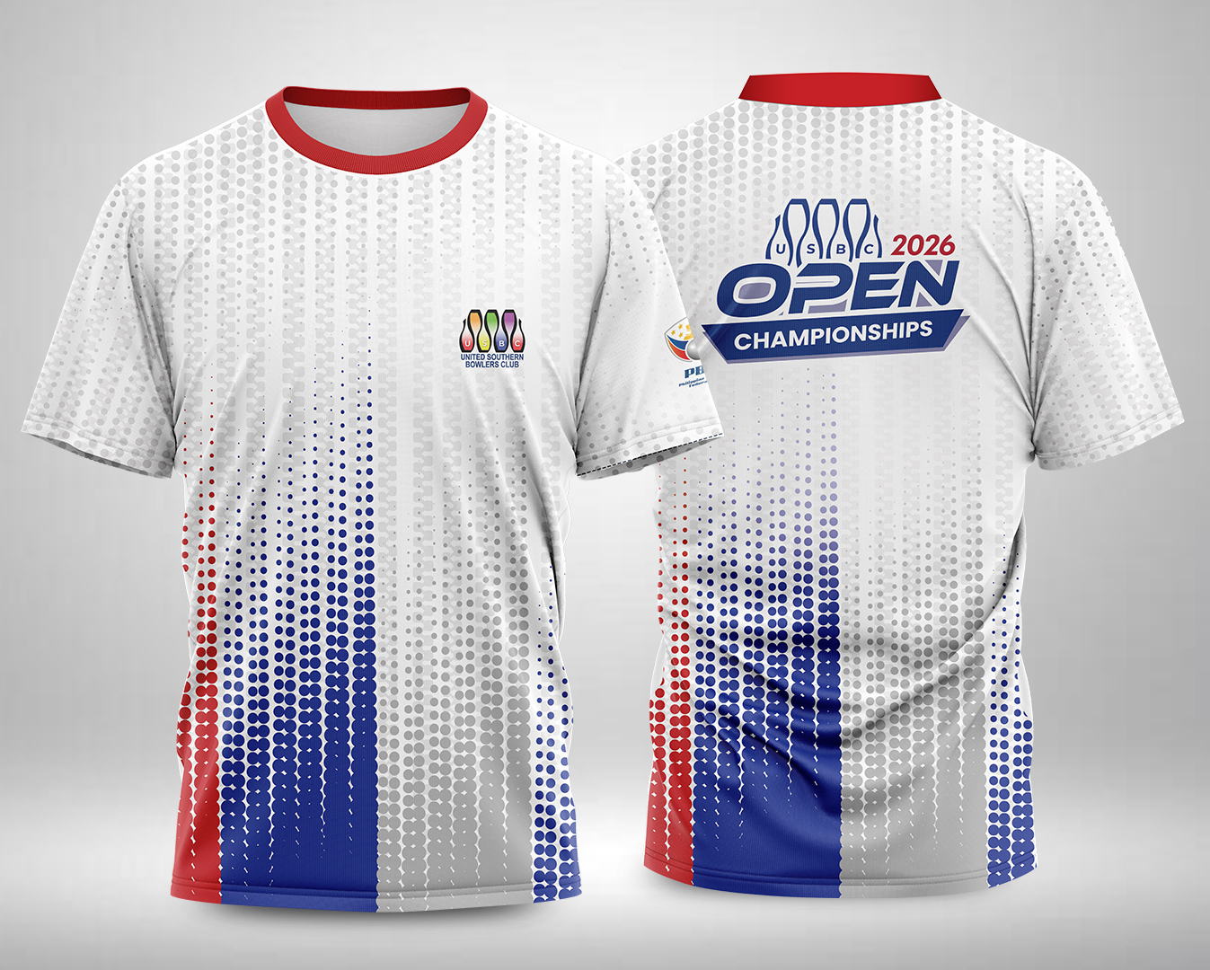 6th USBC Open Tenpin Bowling Championship official jersey design, front and back